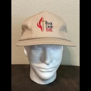 VTG Methodist 1996 Rock Eagle Golf Church Cap Rope Hat Adult Adjustable RARE!!!